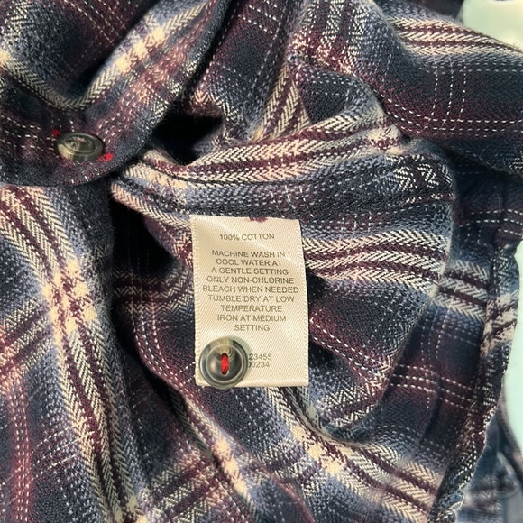 HUDSON NORTH MEN PLAID COTTON SHIRT IN SIZE MEDIUM - Picture 5 of 5